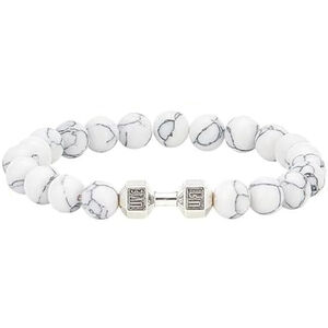 Dumbbell White Stone Bracelet